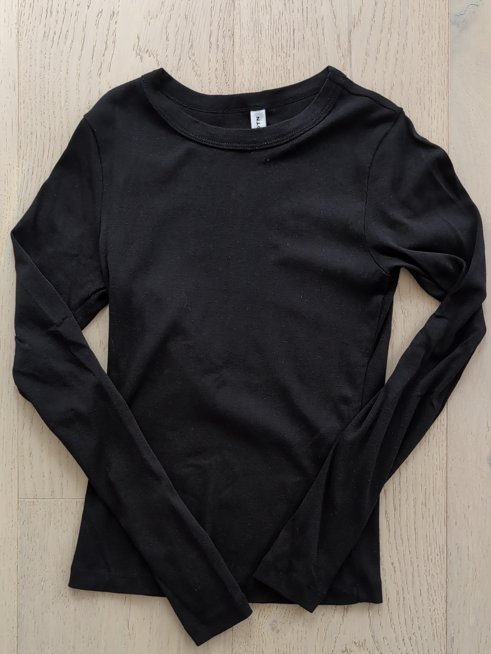 KOTN Black Long Sleeve Crewneck Top